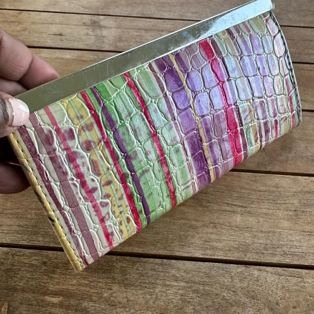Vintage Crocodile Embossed Clutch Bag
